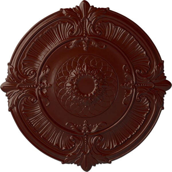 Ekena Millwork Attica Ceiling Medallion (Fits Canopies up to 3 3/4"), 39 1/2"OD x 2 1/2"P, Brushed Mahogany CM39ATBMF - main